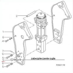Zabezpieczenie rygla do młota RAMMER S25