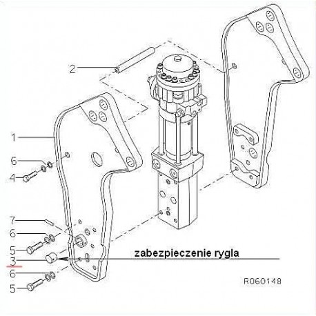 Zabezpieczenie rygla do młota RAMMER S25
