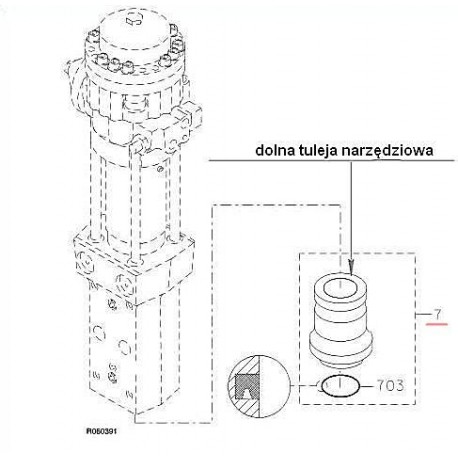Dolna tuleja narzędziowa do młota RAMMER S25